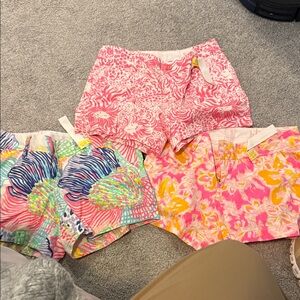 Lilly Pulitzer Pink & Multi-Print Athletic Shorts Trio